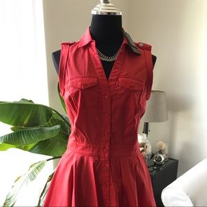 ARMANI Red Dress with Side Pocket. New w/tags